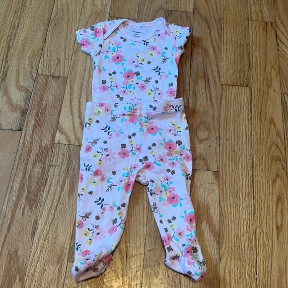 Gerber Floral Matching Set 0-3 Months - Picture 1 of 2